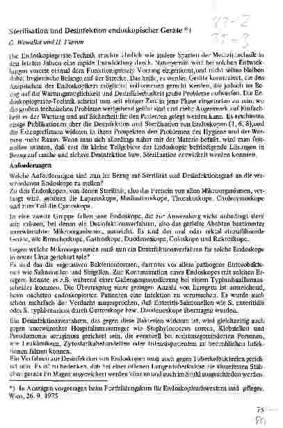Vorschauseite 1: Sterilisation und Desinfektion endoskopischer Geräte