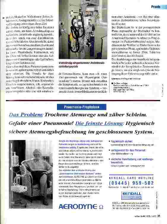 Vorschauseite 2: Anästhesiologische Aspekte bei geriatrischen Patienten Konsequenzen für die klinische Praxis 2. Teil