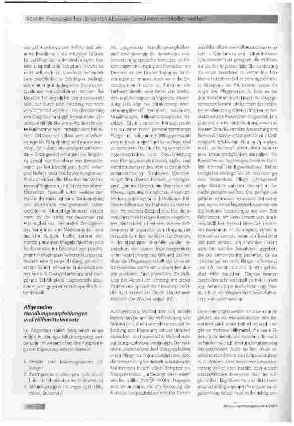Vorschauseite 5: Können Fixierungen bei dementen Altenheimbewohnern vermieden werden?