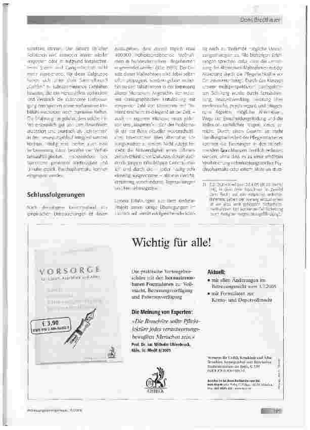 Vorschauseite 6: Können Fixierungen bei dementen Altenheimbewohnern vermieden werden?