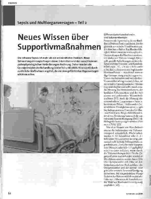 Vorschauseite 1: Neues Wissen über Supportivmaßnahmen
