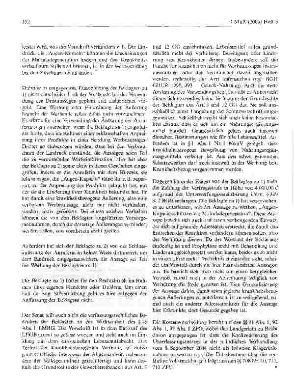Vorschauseite 6: Für Lebensmittel darf nicht mit dem Hinweis auf Linderung von Krankheiten geworben werden
