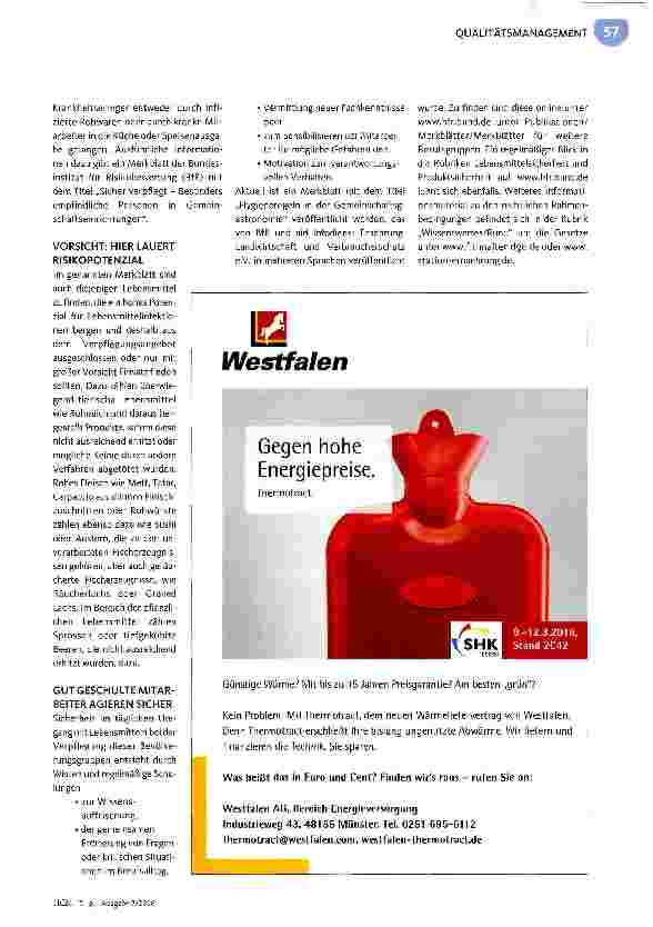 Vorschauseite 2: In der Care-Verpflegung hat Hygiene höchste Priorität