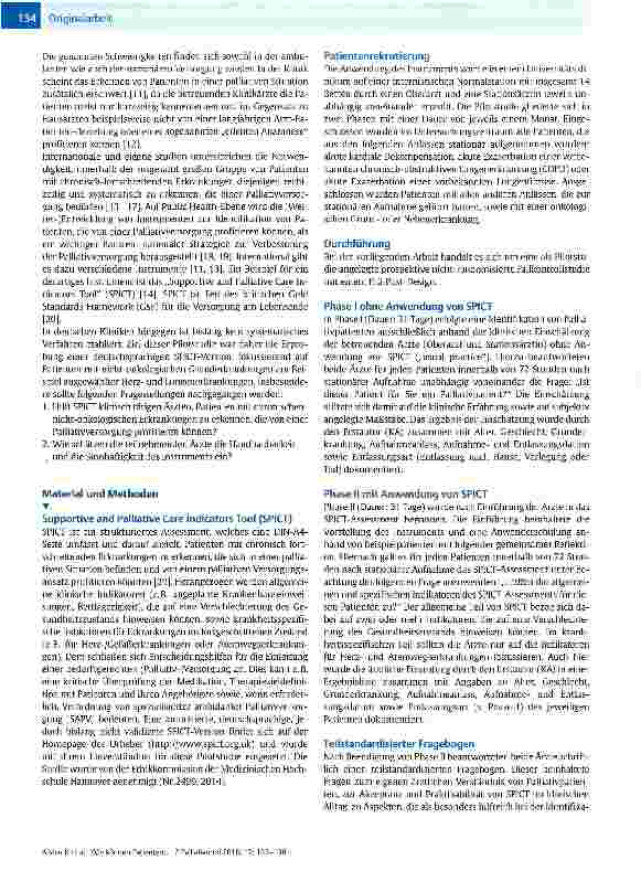 Vorschauseite 2: Wie können Patienten mit chronisch fortschreitenden nicht-onkologischen Erkrankungen erkannt werden, bei denen eine Palliatiwersorgung sinnvoll ist?