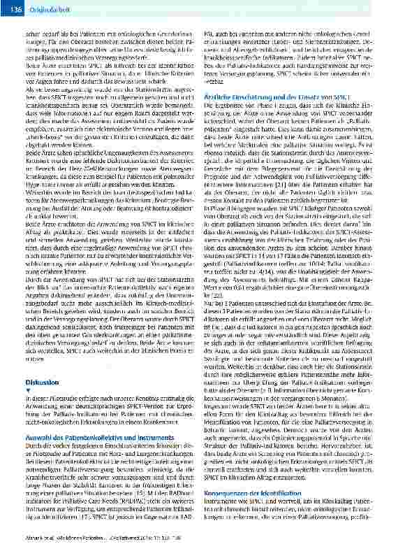 Vorschauseite 4: Wie können Patienten mit chronisch fortschreitenden nicht-onkologischen Erkrankungen erkannt werden, bei denen eine Palliatiwersorgung sinnvoll ist?