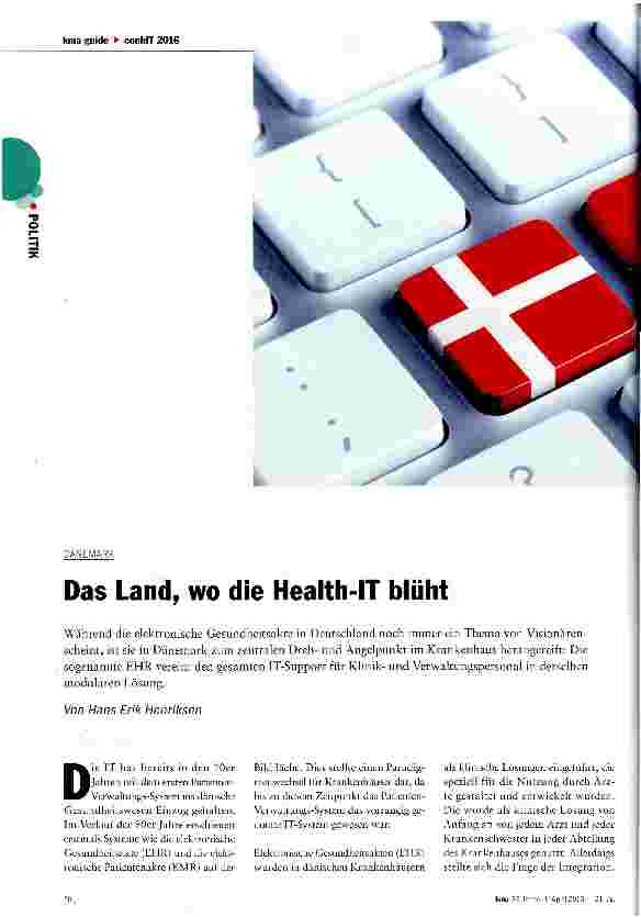 Vorschauseite 1: Das Land, wo die Health-IT blüht