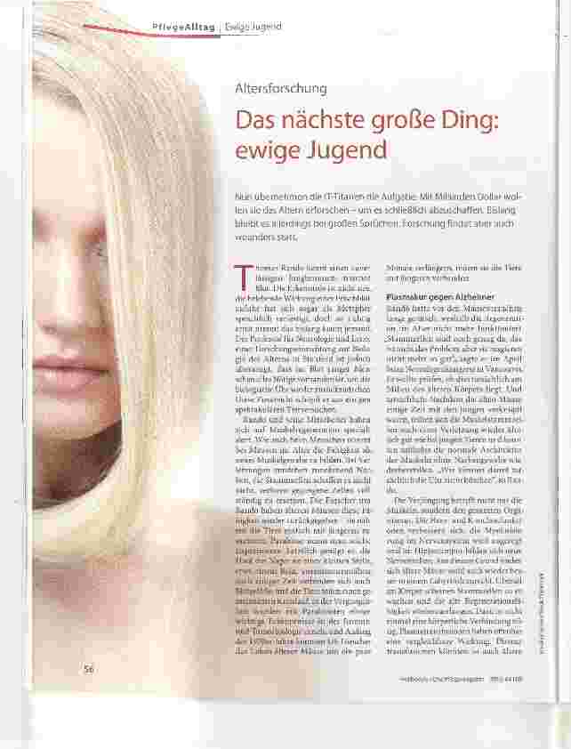 Vorschauseite 1: Altersforschung Das nächste große Ding: ewige Jugend