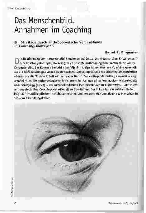 Vorschauseite 1: Das Menschenbild. Annahmen im Coaching
