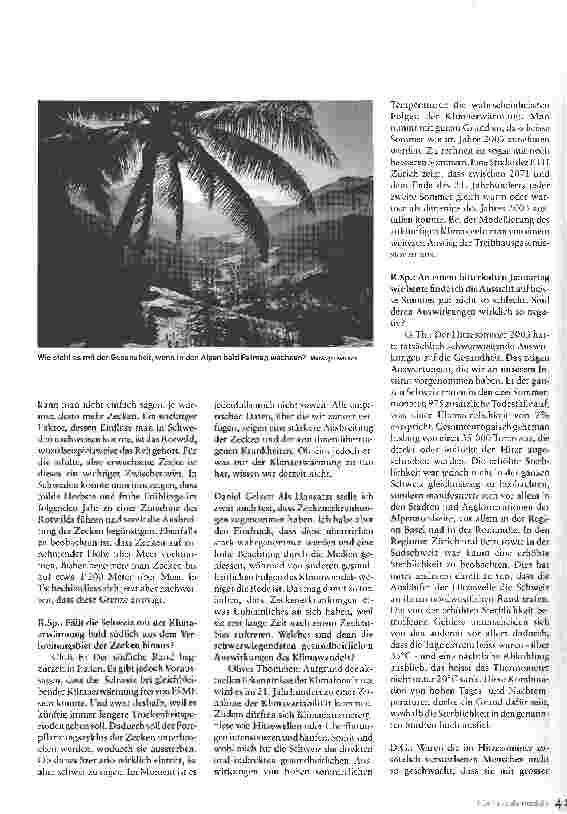 Vorschauseite 2: Die aktuelle GesprächsrundeMacht der Klimawandel krank?