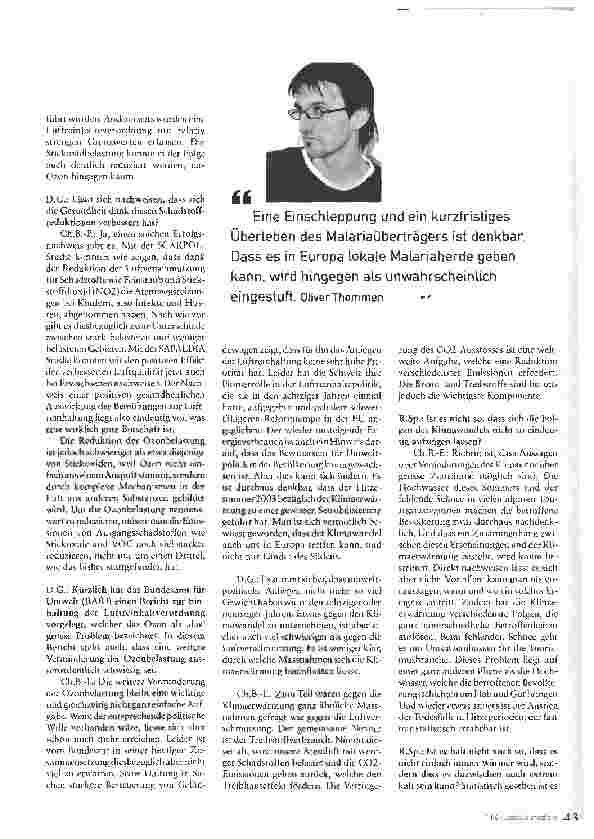 Vorschauseite 4: Die aktuelle GesprächsrundeMacht der Klimawandel krank?