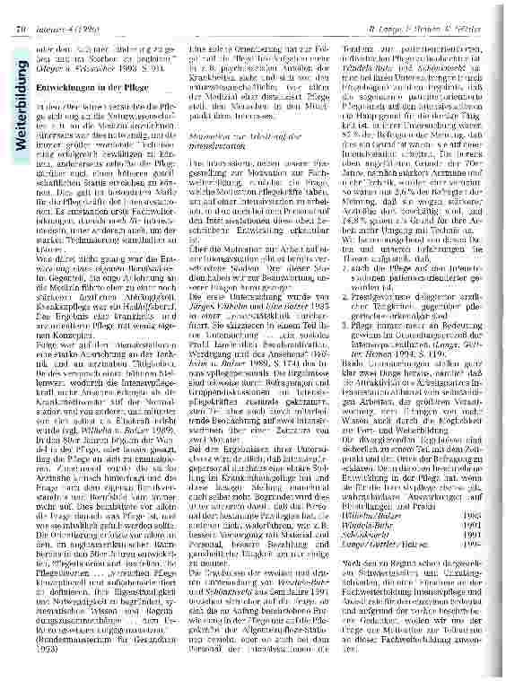 Vorschauseite 2: Auswertung einer Umfrage an den Fachweiterbildungsstätten für Intensivpflege und Anästhesie in Niedersachsen, Bremen und Hamburg