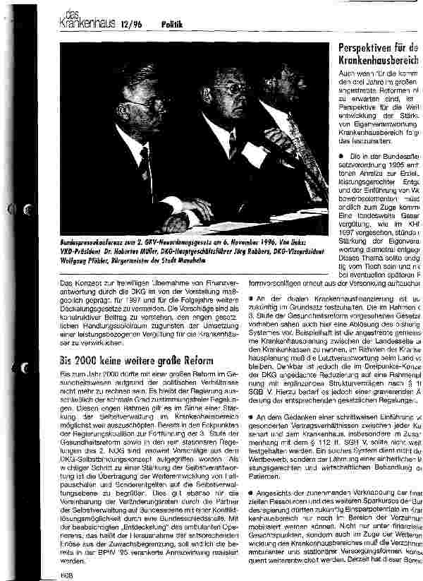 Vorschauseite 4: Die Statusbestimmung des Krankenhauses ab 1997