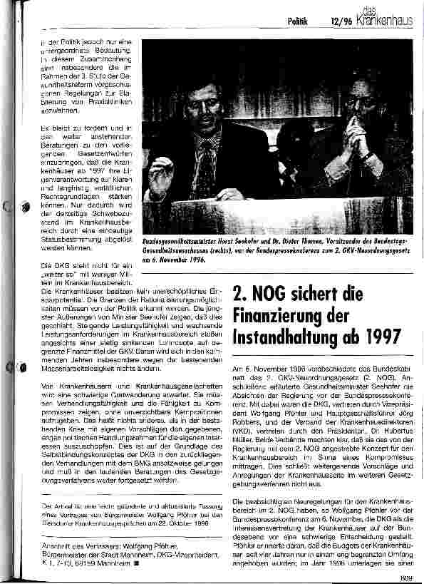 Vorschauseite 5: Die Statusbestimmung des Krankenhauses ab 1997