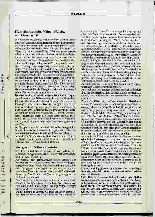 Vorschauseite 2: Pro und contra Industriellund selbst hergestellter Sondennahrung