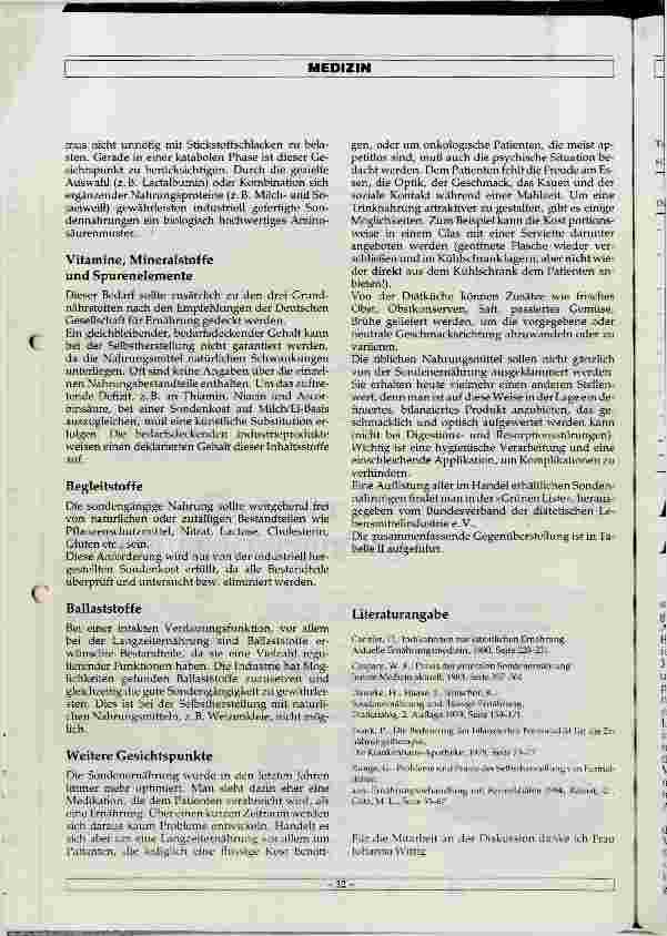 Vorschauseite 3: Pro und contra Industriellund selbst hergestellter Sondennahrung