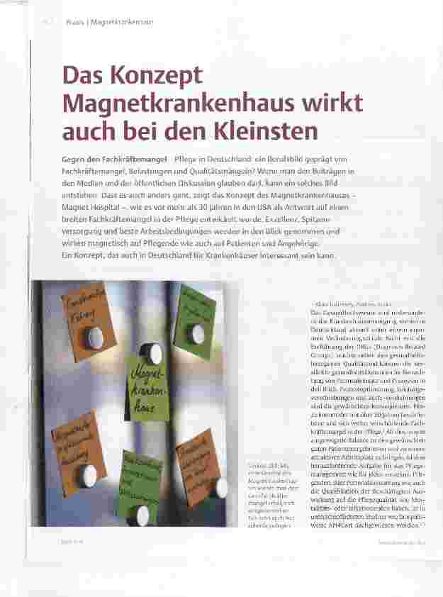 Vorschauseite 1: Das Konzept Magnetkrankenhaus wirkt auch bei den Kleinsten