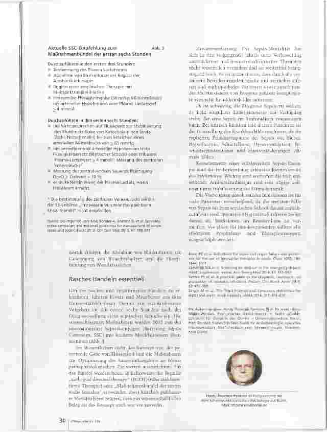 Vorschauseite 5: Sepsis: Pflege kommt Schlüsselfunktion zu