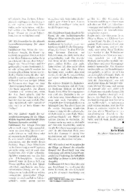Vorschauseite 2: «Die letzte Lebensphase ist die wichtigste»
