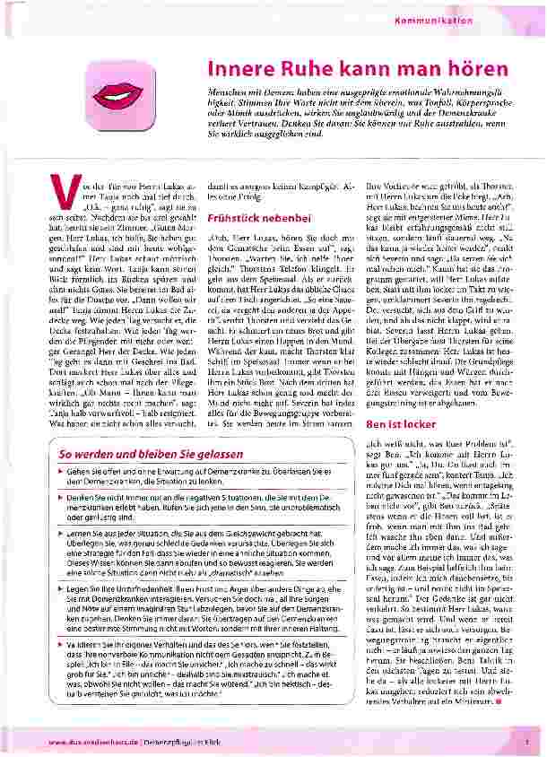 Vorschauseite 1: Innere Ruhe kann man hören