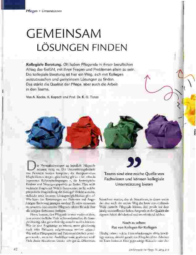 Vorschauseite 1: GEMEINSAM LÖSUNGEN FINDEN