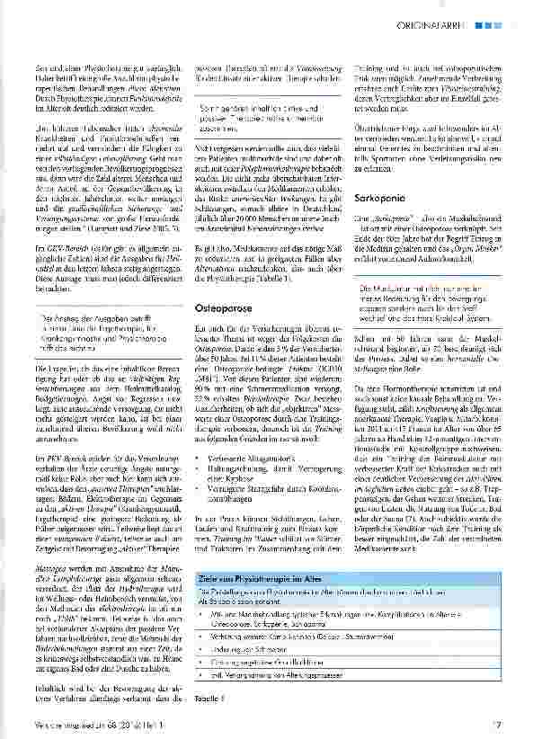 Vorschauseite 2: Physiotherapie - wie sinnvoll ist sie im Alter?