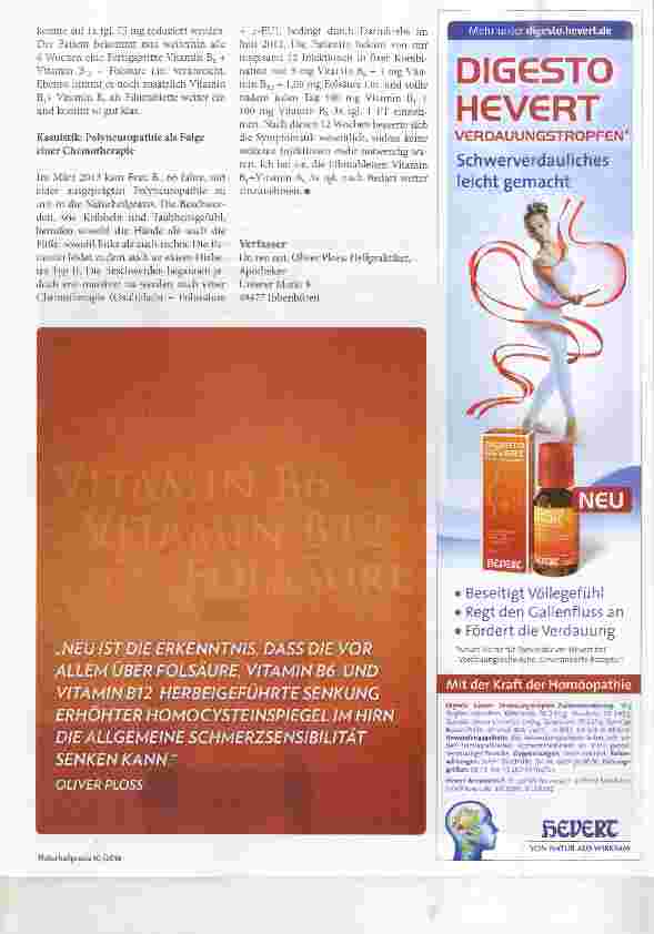 Vorschauseite 3: Chronisch-neuropathische Schmerzen Die Behandlung mit einer parenteralenB-Vitamin-Aufbaukur