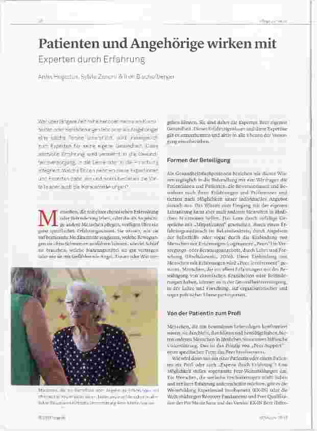 Vorschauseite 1: Patienten und Angehörige wirken mitExperten durch Erfahrung