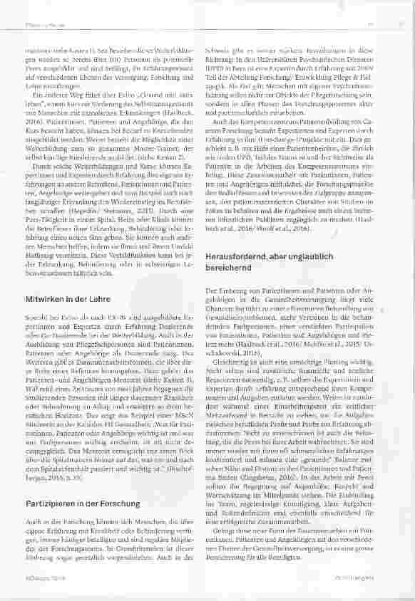Vorschauseite 2: Patienten und Angehörige wirken mitExperten durch Erfahrung
