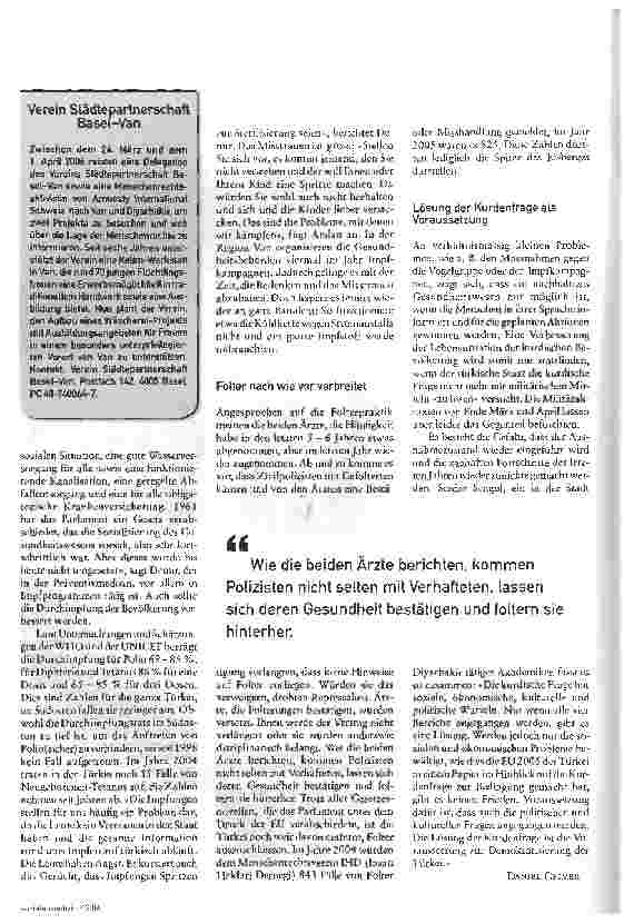 Vorschauseite 3: Vogelgrippe, Armut und Unterversorgung