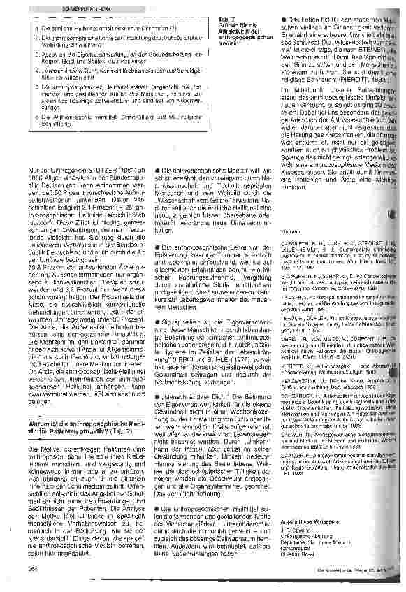 Vorschauseite 4: Anthroposophisches Umfeld aus onkologischer Sicht