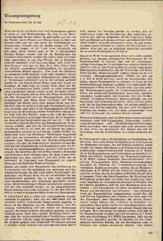 Vorschauseite 1: Wassergesetzgebung
