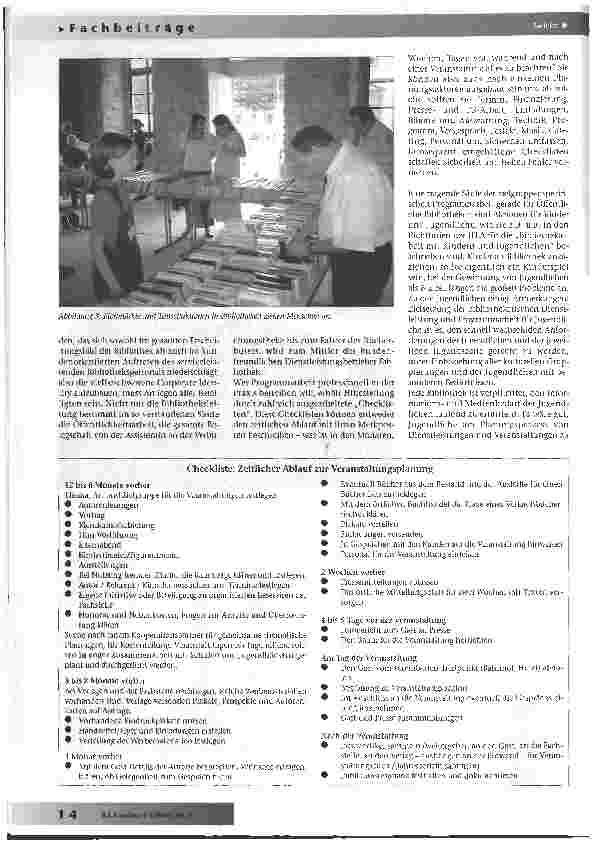 Vorschauseite 5: Überlegungen zur Außendarstellung und Programmarbeit von Bibliotheken
