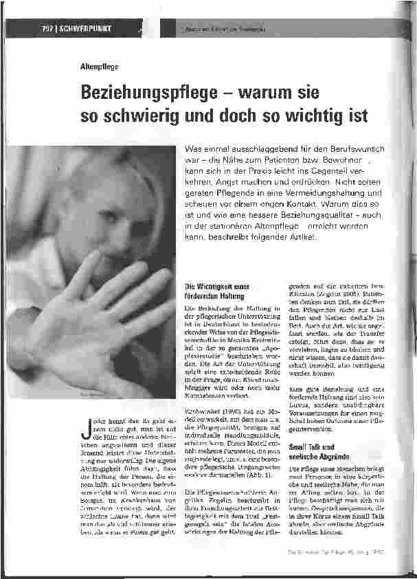 Vorschauseite 1: Beziehungspflege - warum sie so schwierig und doch so wichtig ist