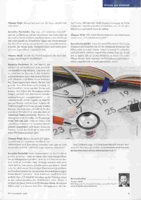 Vorschauseite 2: Innovative Arbeitszeitgestaltung in der Altenpflege