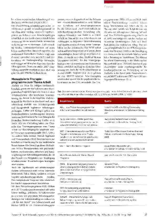 Vorschauseite 3: Sind Behandlungsmanuale für die Arbeitstherapie wichtig?