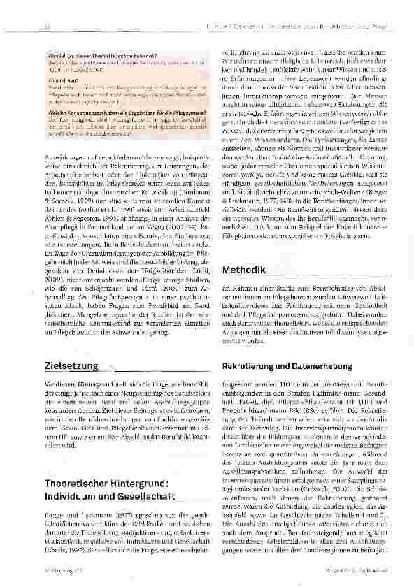 Vorschauseite 2: Die Konstruktion von Berufsbildern bei Fachfrauen/ -männern Gesundheit und dipl. Pflegefachpersonen
