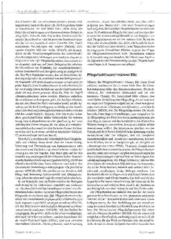 Vorschauseite 5: Die Konstruktion von Berufsbildern bei Fachfrauen/ -männern Gesundheit und dipl. Pflegefachpersonen