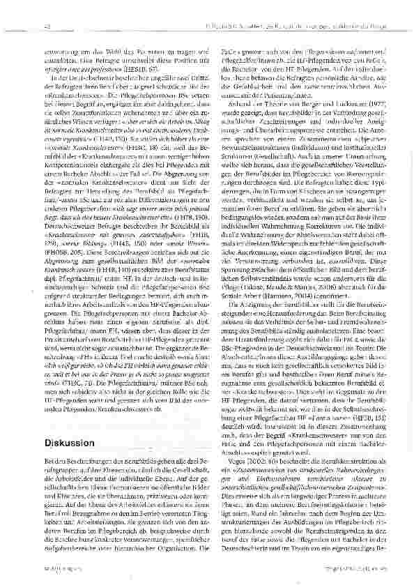 Vorschauseite 6: Die Konstruktion von Berufsbildern bei Fachfrauen/ -männern Gesundheit und dipl. Pflegefachpersonen