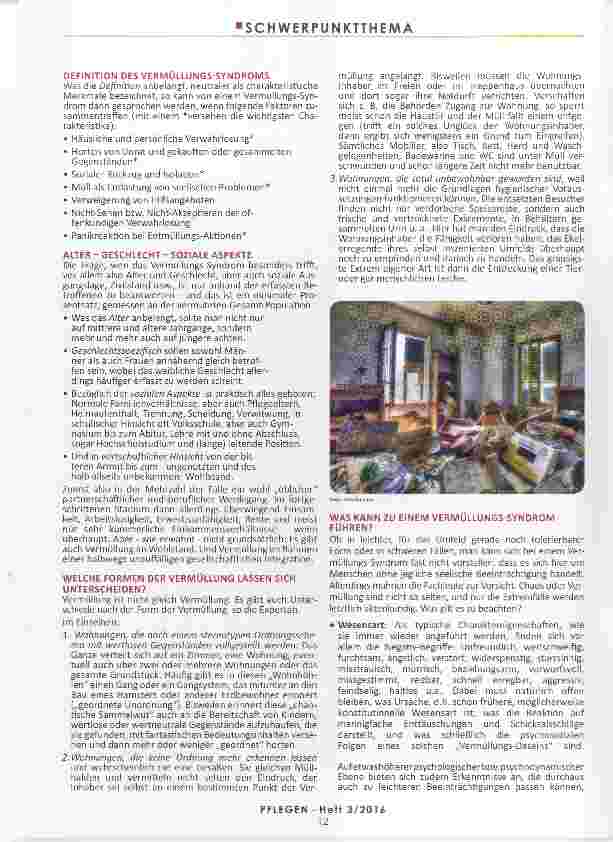 Vorschauseite 2: VERMÜLLUNGS-SYNDROM Liebenauer Gesundheits-Info