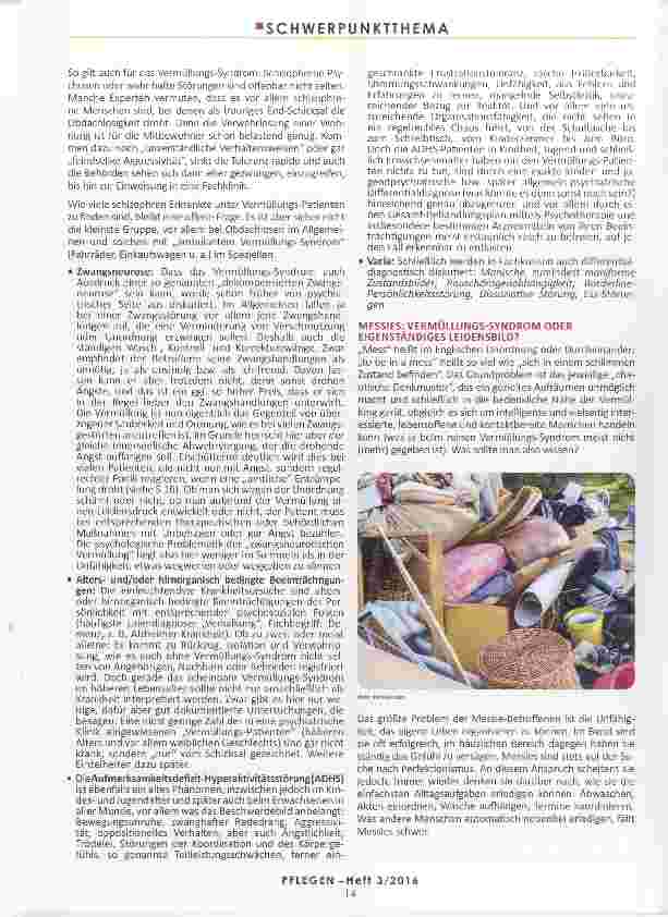 Vorschauseite 4: VERMÜLLUNGS-SYNDROM Liebenauer Gesundheits-Info