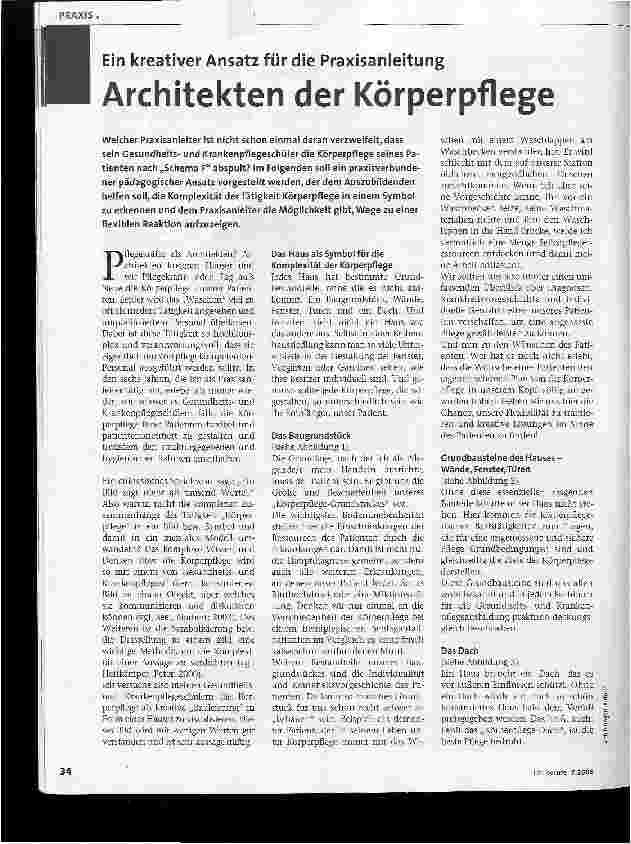 Vorschauseite 1: Ein kreativer Ansatz für die PraxisanleitungArchitekten der Körperpflege