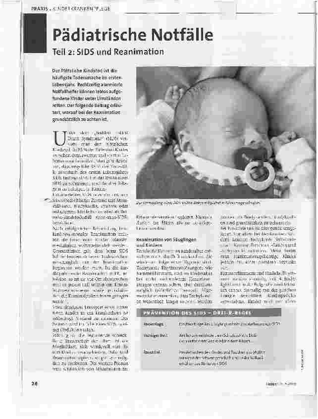 Vorschauseite 1: Pädiatrische NotfälleTeil 2: SIDS und Reanimation