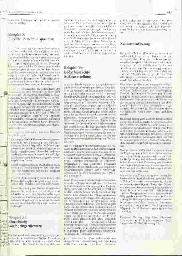 Vorschauseite 5: Beispiele für Rationalisierungsmaßnahmen im Pflege-, Untersuchungsund Behandlungs-, Verwaltungssowie Ver-u. Entsorgungsbereich