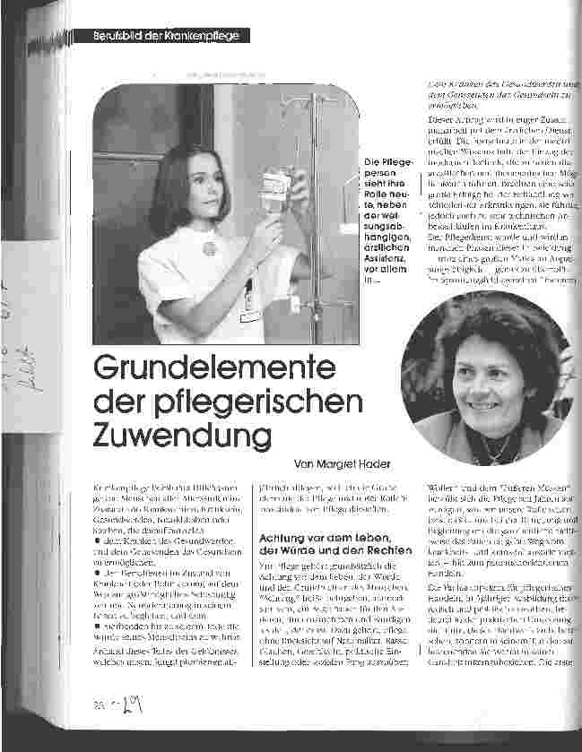 Vorschauseite 1: Grundelemente der Pflegerischen Zuwendung