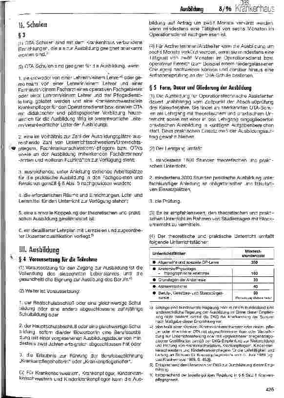 Vorschauseite 2: Ausbildung zu Operationstechnischen Assistentinnen/Assistenten