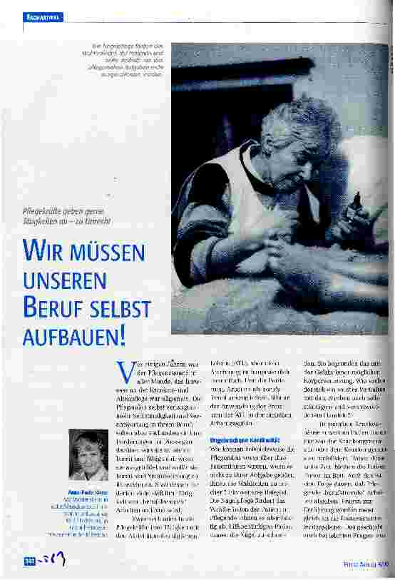 Vorschauseite 1: Wir müssen unseren Beruf selbst aufbauen! Pflegekräfte geben gerne Tätigkeiten ab - zu Unrecht.