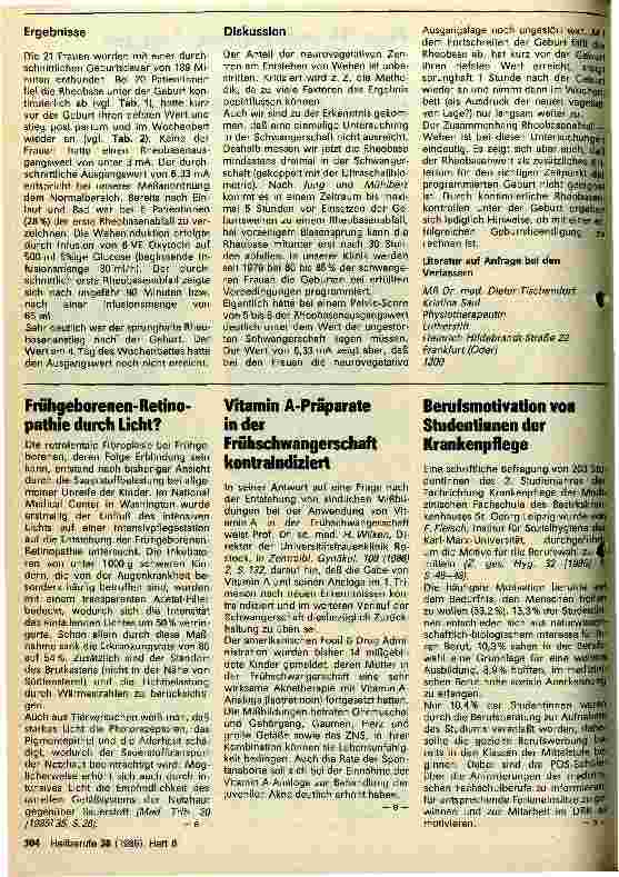 Vorschauseite 2: Das Rheobasenverhalten unter der programmierten Geburt