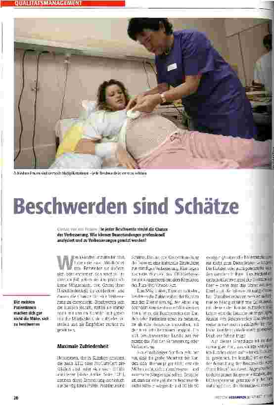 Vorschauseite 1: Beschwerden sind Schätze