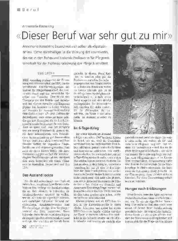 Vorschauseite 1: Dieser Beruf war sehr gut zu mir