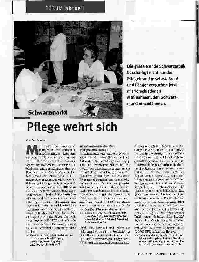 Vorschauseite 1: Pflege wehrt sich